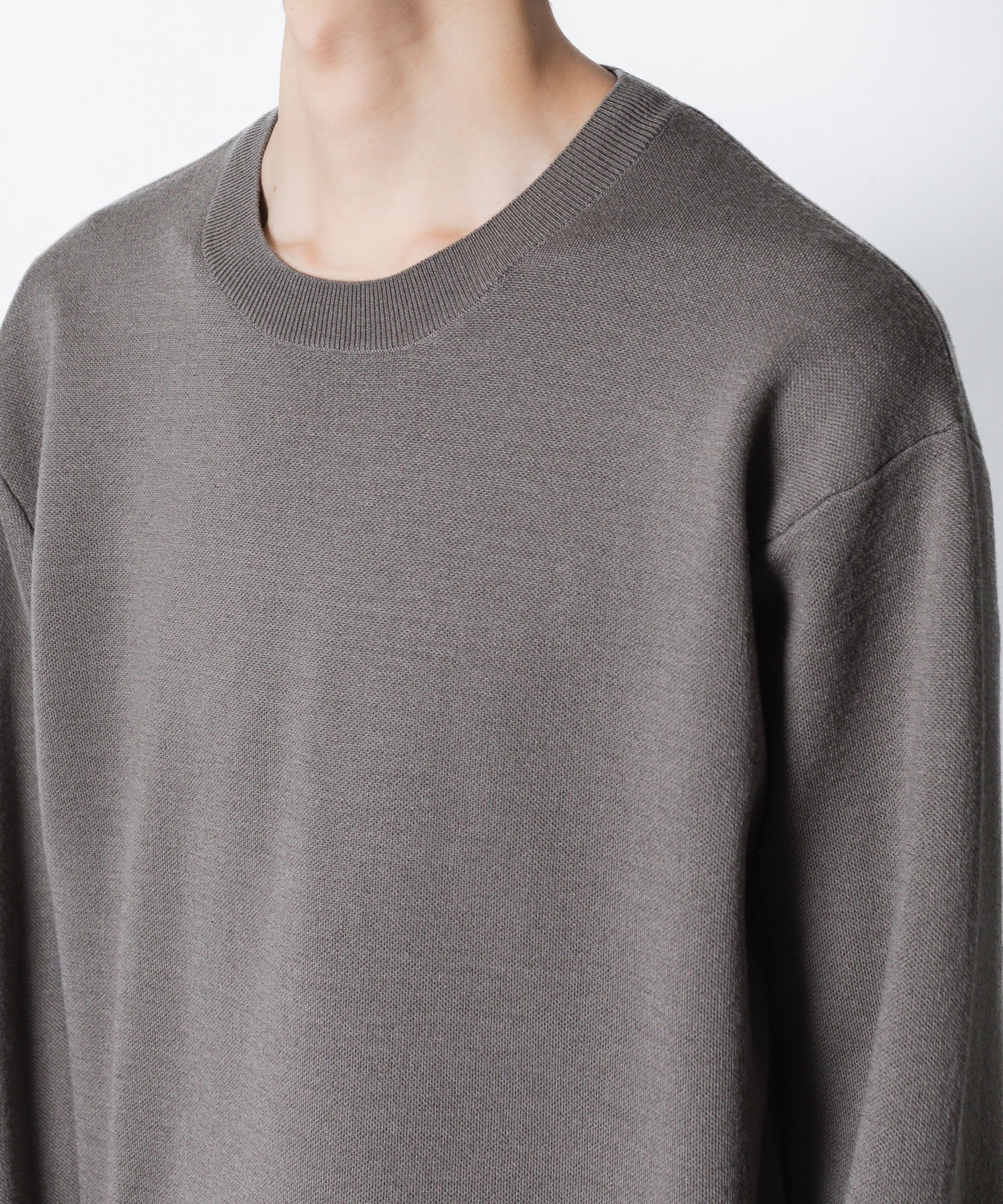 ATTACHMENT アタッチメントのWOxPE DOUBLE FACE KNIT CREW NECK PULLOVER - KHAKI GRAYの公式通販サイトsession福岡セレクトショップ