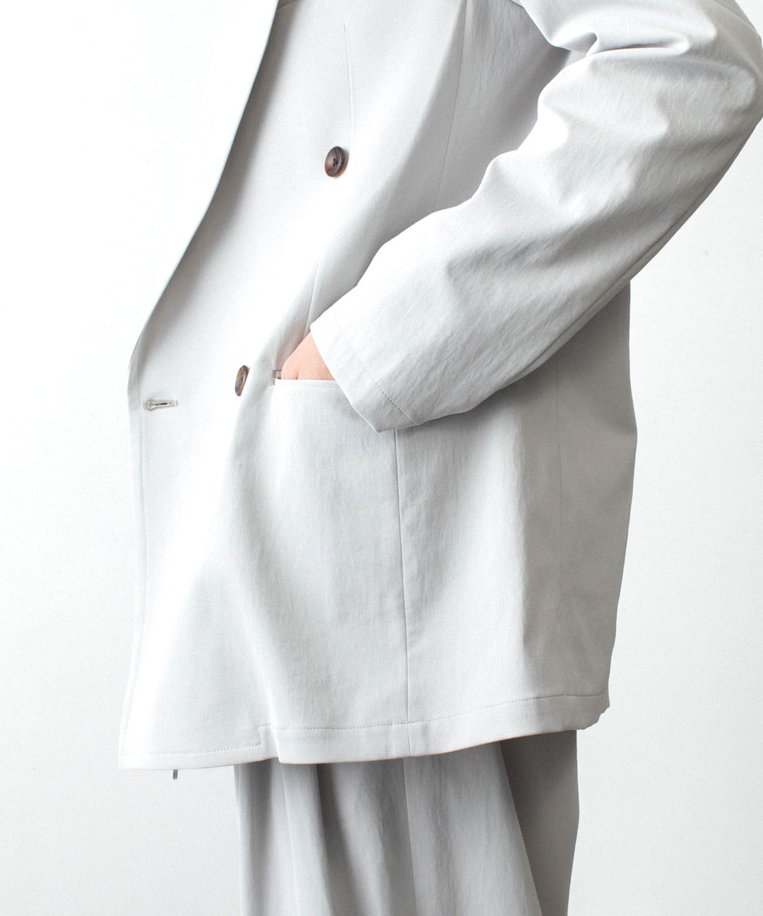 ATTACHMENT アタッチメントのPE/CO/LI DRY TWILL DOUBLE-BREASTED JKT - L.GRAYの公式通販サイトsession福岡セレクトショップ