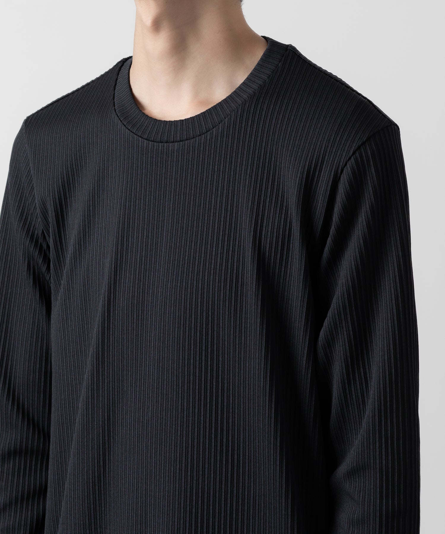 ATTACHMENT アタッチメントのPE STRETCH RIB SLIM FIT L/S TEE - D.GRAY 公式通販サイトsession福岡セレクトショップ