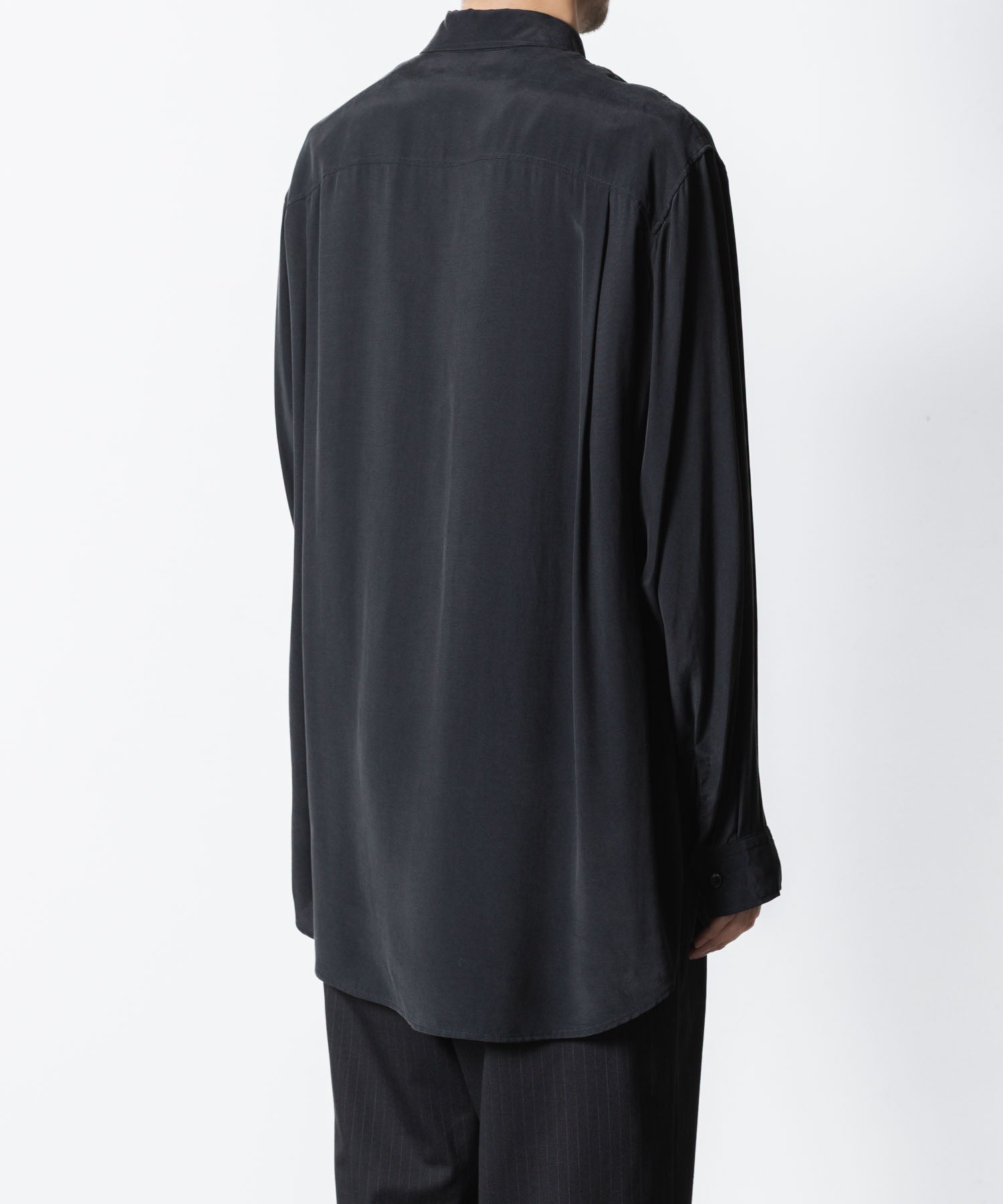 ATTACHMENT アタッチメントのCU/RY FIBRIL TAFFETA PATCH POCKET L/S SHIRT - BLACKの公式通販サイトsession福岡セレクトショップ