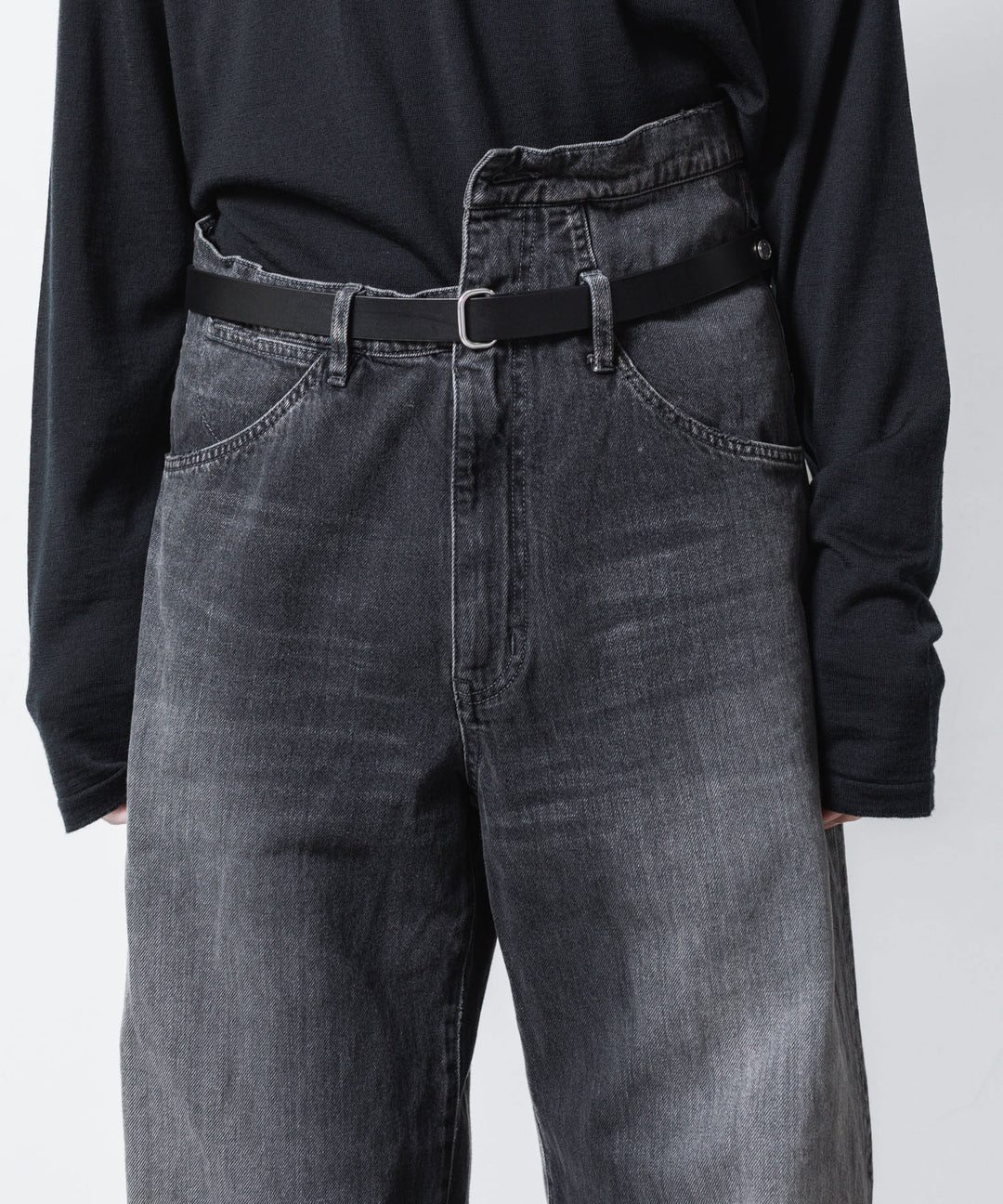 ATTACHMENT アタッチメントの11OZ DENIM FLAP JEANS - BLACKの公式通販サイトsession福岡セレクトショップ