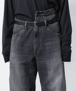 画像をギャラリービューアに読み込む, ATTACHMENT アタッチメントの11OZ DENIM FLAP JEANS - BLACKの公式通販サイトsession福岡セレクトショップ
