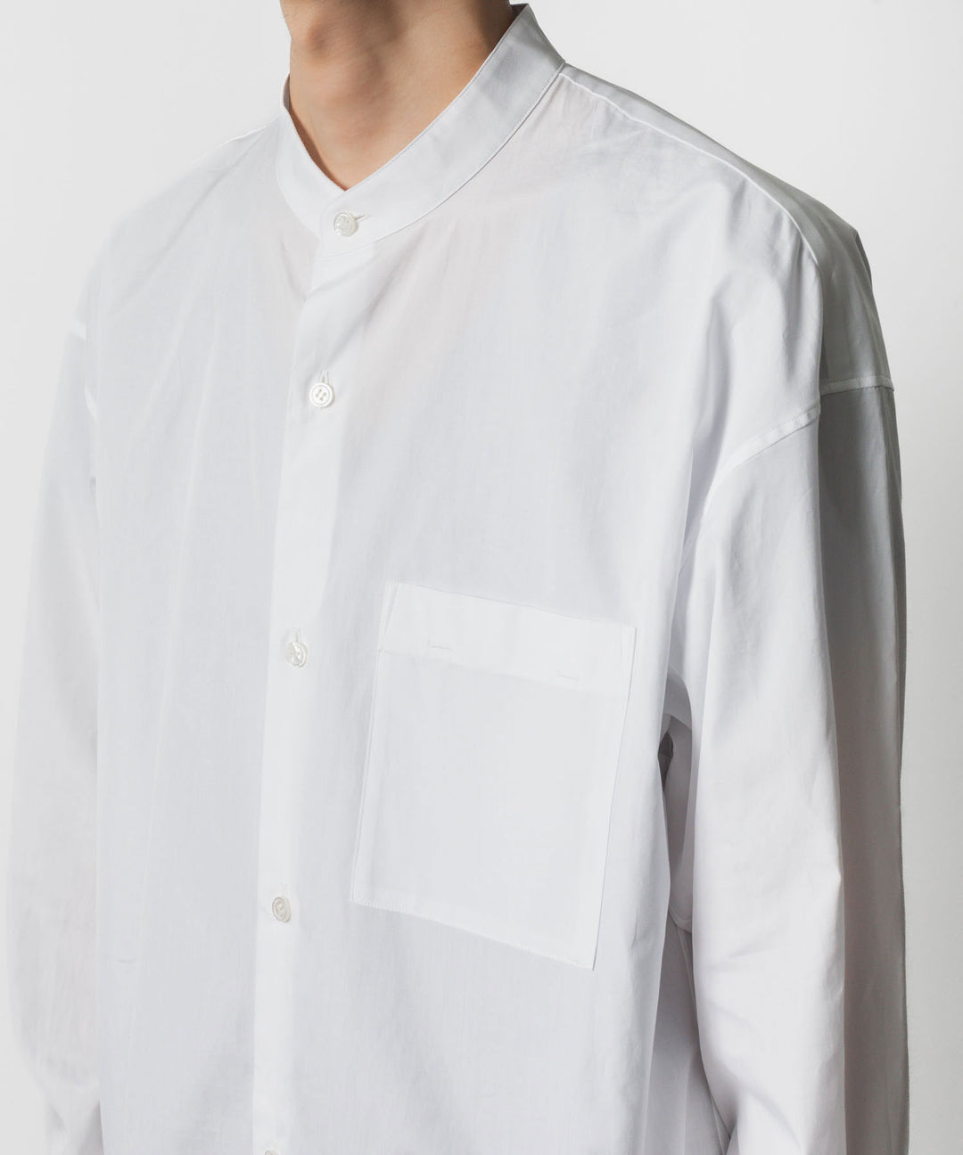 ATTACHMENT アタッチメントの140/2 GIZA BROAD BANDCOLLAR L/S SHIRT - WHITEの公式通販サイトsession福岡セレクトショップ