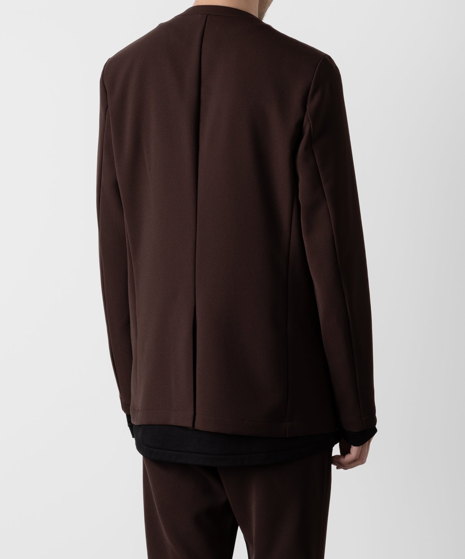 ATTACHMENT アタッチメントのPE STRETCH DOUBLE CLOTH COLLARLESS JACKET - BROWN 公式通販サイトsession福岡セレクトショップ