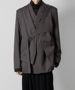 画像をギャラリービューアに読み込む, ATTACHMENT アタッチメントのWO GABARDINE PEAK LAPEL JACKET - D.GRAY の公式通販サイトsession福岡セレクトショップ
