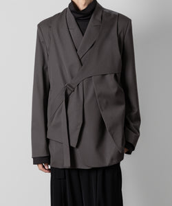 ATTACHMENT アタッチメントのWO GABARDINE PEAK LAPEL JACKET - D.GRAY の公式通販サイトsession福岡セレクトショップ