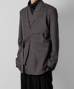 画像をギャラリービューアに読み込む, ATTACHMENT アタッチメントのWO GABARDINE PEAK LAPEL JACKET - D.GRAY の公式通販サイトsession福岡セレクトショップ
