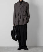 画像をギャラリービューアに読み込む, ATTACHMENT アタッチメントのWO GABARDINE PEAK LAPEL JACKET - D.GRAY の公式通販サイトsession福岡セレクトショップ
