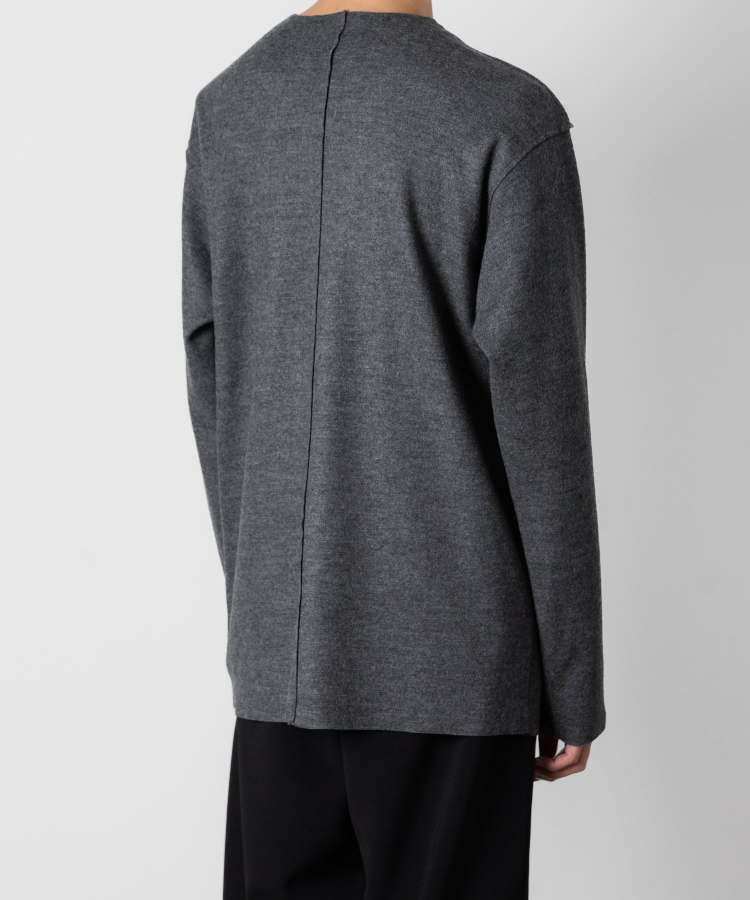 ATTACHMENT アタッチメントの限定TECH WOOL SMOOTH OVERSIZED L/S CUTOFF TEE - X.GRAYの公式通販サイトsession福岡セレクトショップ
