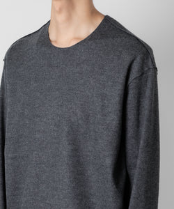 ATTACHMENT アタッチメントの限定TECH WOOL SMOOTH OVERSIZED L/S CUTOFF TEE - X.GRAYの公式通販サイトsession福岡セレクトショップ
