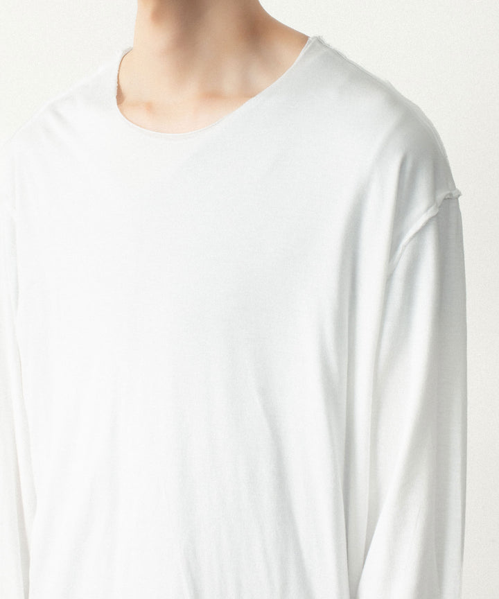 ATTACHMENT アタッチメントのCO/CU JERSEY SLIM FIT LAYERED L/S TEE - WHITEの公式通販サイトsession福岡セレクトショップ