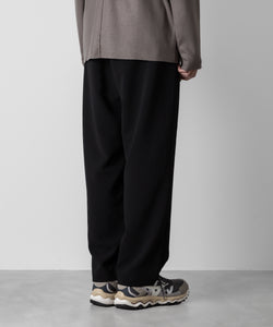 ATTACHMENT アタッチメントのPE STRETCH DOUBLE CLOTH BELTED TAPERED FIT TROUSERS - BLACK 公式通販サイトsession福岡セレクトショップ