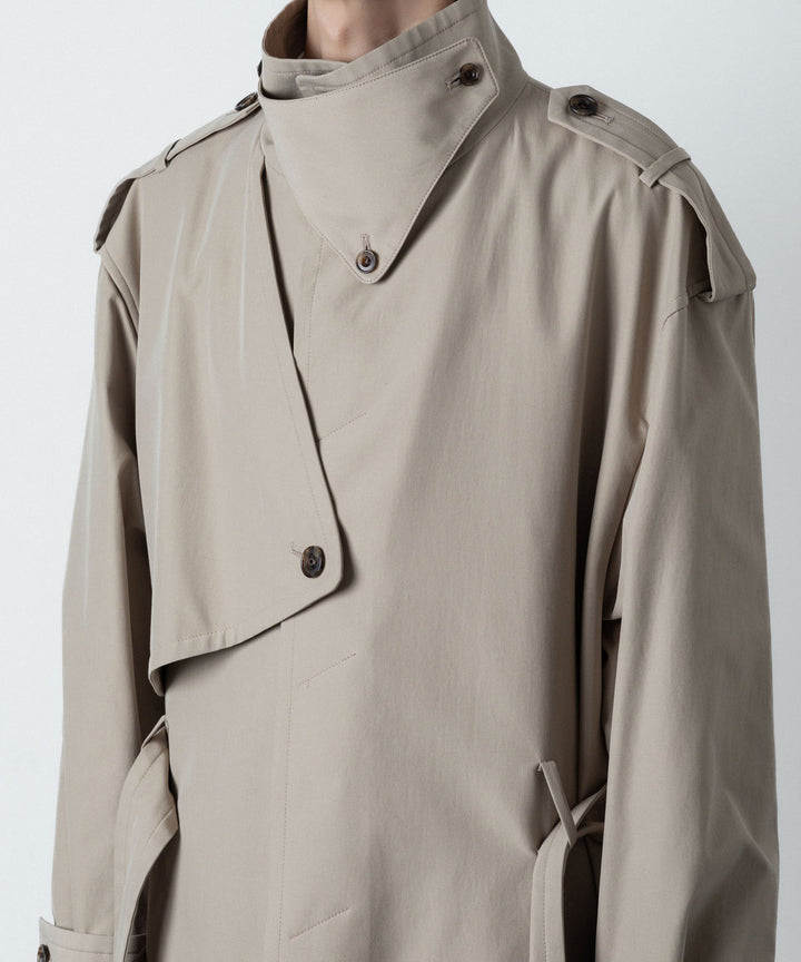 ato(アトウ)のSTAND COLLAR SINGLE TRENCH COAT - BEIGEの公式通販サイトsession福岡セレクトショップ