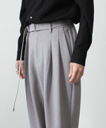 画像をギャラリービューアに読み込む, ATTACHMENT アタッチメントのPE STRETCH DOUBLE CLOTH BELTED WIDE TAPERED TROUSERS - L.GRAYの公式通販サイトsession福岡セレクトショップ

