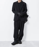 画像をギャラリービューアに読み込む, ATTACHMENT アタッチメントのPE STRETCH DOUBLE CLOTH BELTED WIDE TAPERD TROUSERS - BLACKの公式通販サイトsession福岡セレクトショップ
