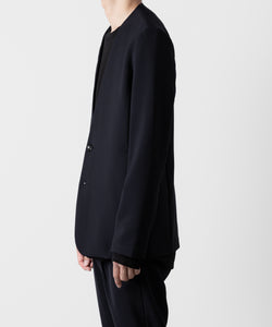 ATTACHMENT アタッチメントのPE STRETCH DOUBLE CLOTH COLLARLESS JACKET - NAVY 公式通販サイトsession福岡セレクトショップ