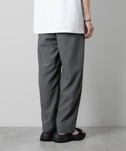 【ATTACHMENT】ATTACHMENT アタッチメントのPE COMPACT TWILL BELTED TAPERED FIT TROUSERS - GRAY 公式通販サイトsession福岡セレクトショップ