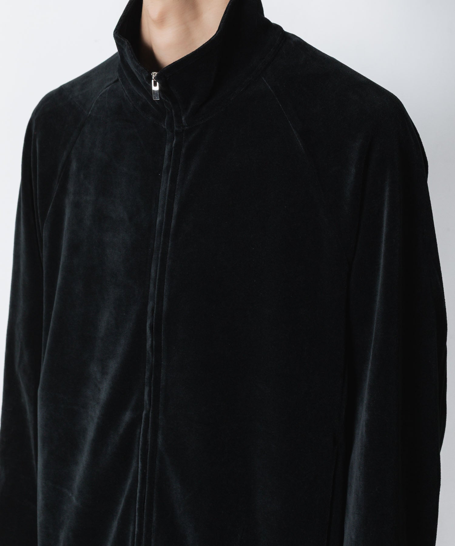 ATTACHMENT アタッチメントのCO/PE VELOR JERSEY TRACK JACKET - BLACKの公式通販サイトsession福岡セレクトショップ