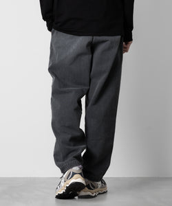 ATTACHMENT アタッチメントの11oz DENIM BELTED TAPERED FIT TROUSERS - BLACK 公式通販サイトsession福岡セレクトショップ