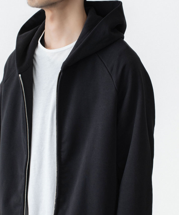 ATTACHMENT アタッチメントのCO STRETCH TERRY ZIP UP HOODIE - BLACKの公式通販サイトsession福岡セレクトショップ