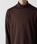 画像をギャラリービューアに読み込む, ATTACHMENT アタッチメントのCOTTON DOUBLE FACE SLIM FIT HIGHNECK L/S TEE - BORDEAUX 公式通販サイトsession福岡セレクトショップ
