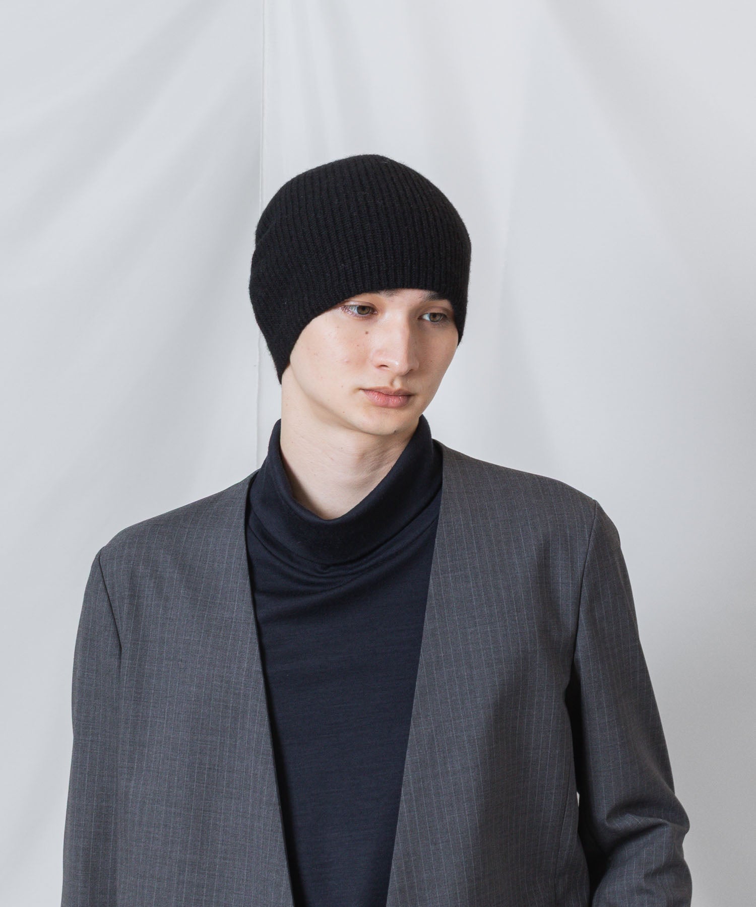 ATTACHMENT アタッチメントのCASHMERE　KNIT BEANIE - BLACKの公式通販サイトsession福岡セレクトショップ