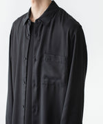 画像をギャラリービューアに読み込む, ATTACHMENT アタッチメントのCU/PE FIBRIL SATIN L/S SHIRT - BLACKの公式通販サイトsession福岡セレクトショップ

