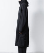 画像をギャラリービューアに読み込む, ATTACHMENT アタッチメントのNY 2LAYER STRETCH LIGHT HOODED COAT - BLACKの公式通販サイトsession福岡セレクトショップ
