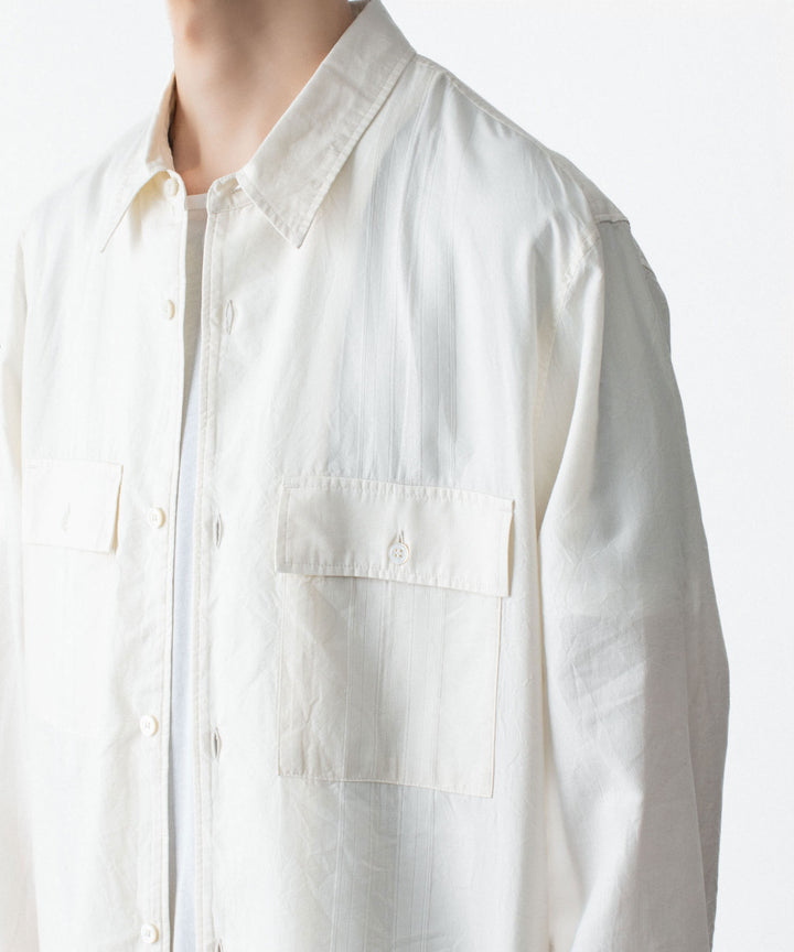 ATTACHMENT アタッチメントのCO/TEN JACQUARD LAWN PATCH POCKET L/S SHIRT - S.OFF WHITEの公式通販サイトsession福岡セレクトショップ