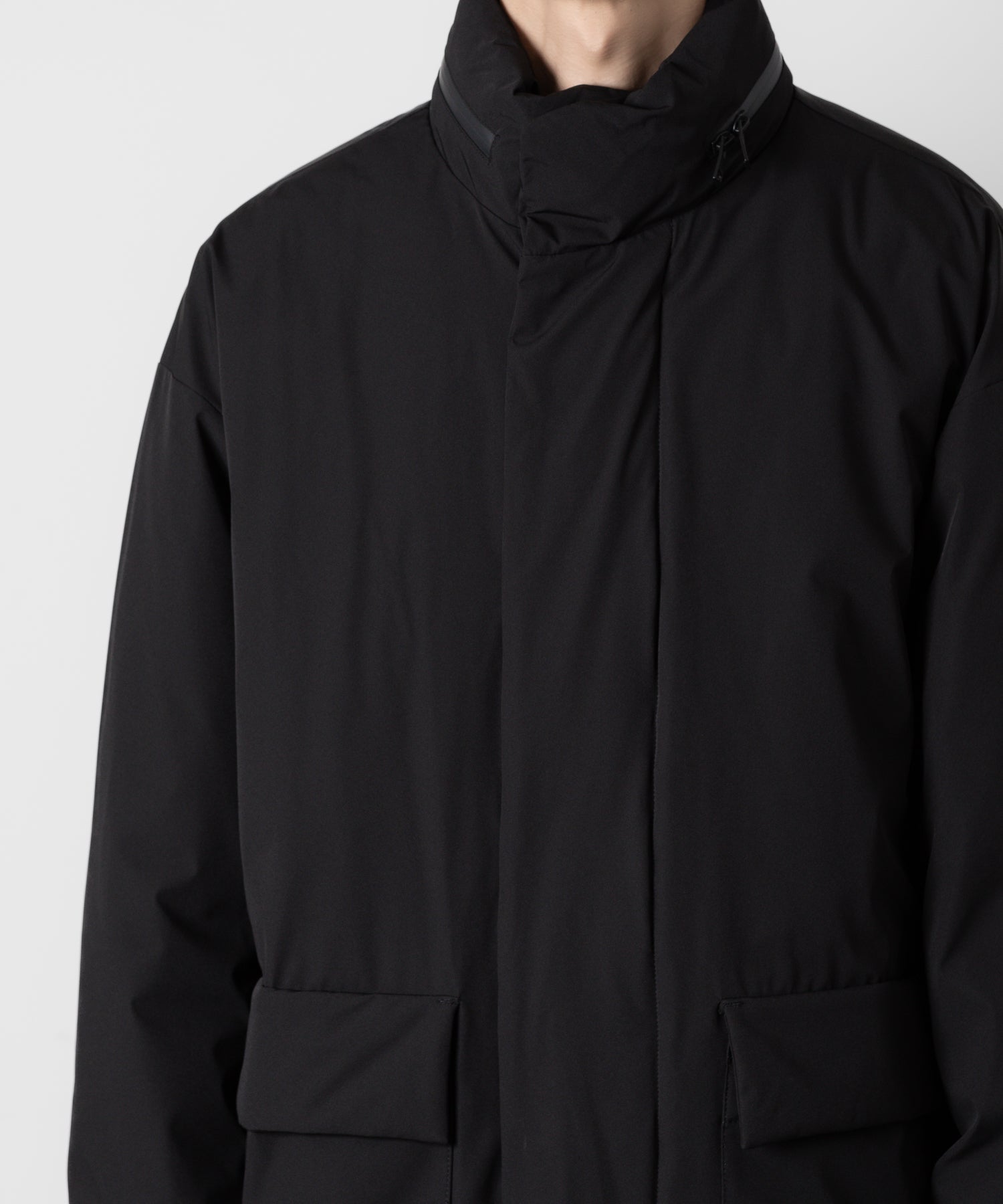 ATTACHMENT アタッチメントの3LAYER LIGHT TAFFETA UTILITY DOWN COAT - BLACK 公式通販サイトsession福岡セレクトショップ