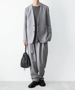 画像をギャラリービューアに読み込む, 【 ATTACHMENT 】PE STRETCH DOUBLE CLOTH BELTED WIDE TAPERED TROUSERS - L.GRAY
