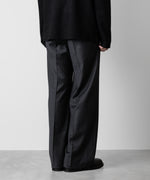 画像をギャラリービューアに読み込む, ATTACHMENT アタッチメントのWASHABLE WO/PE STRETCH SAXONY BELTED WIDE TROUSERS - D.GRAY 公式通販サイトsession福岡セレクトショップ
