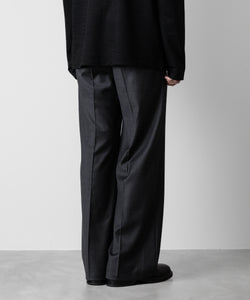 ATTACHMENT アタッチメントのWASHABLE WO/PE STRETCH SAXONY BELTED WIDE TROUSERS - D.GRAY 公式通販サイトsession福岡セレクトショップ