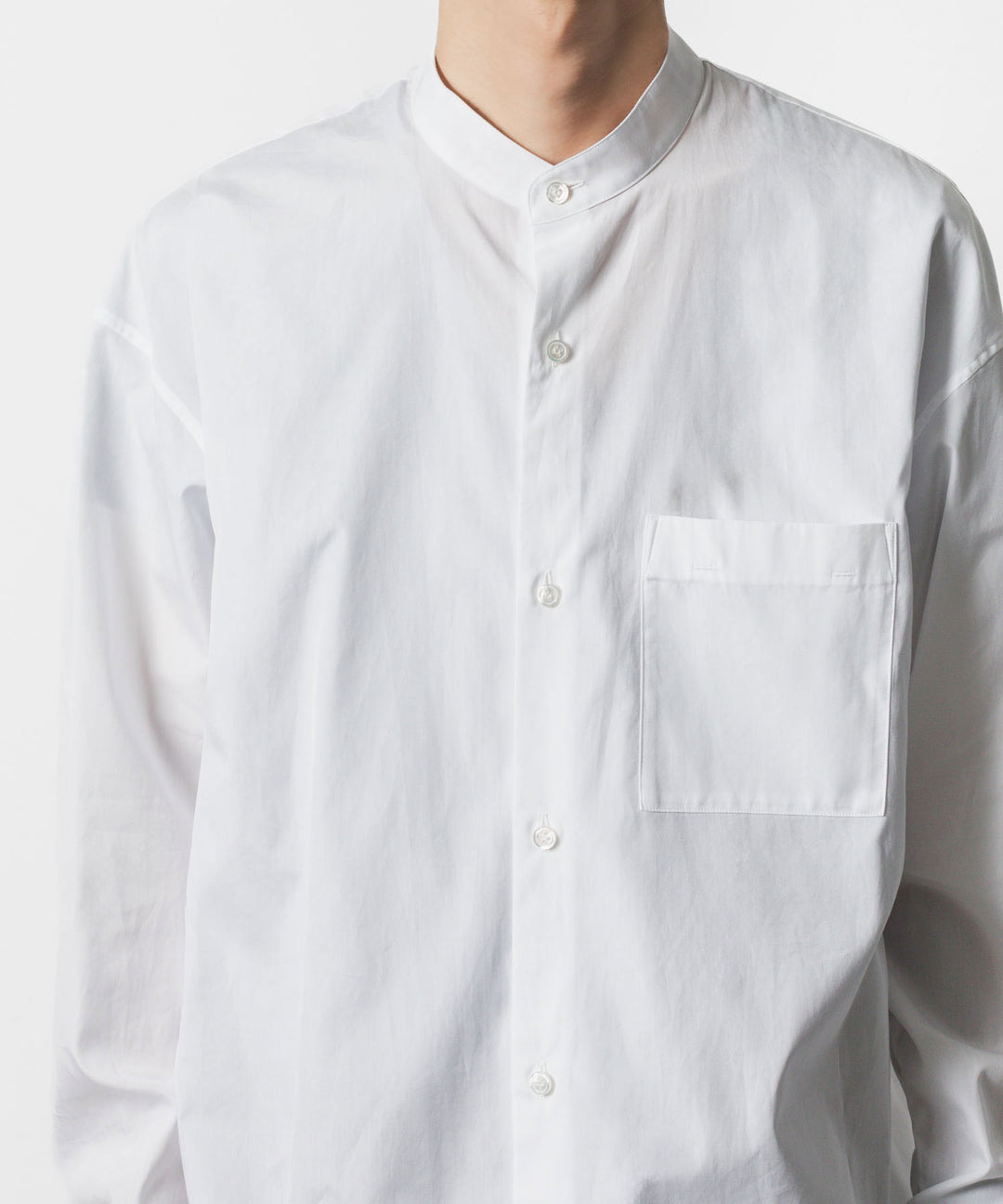 ATTACHMENT アタッチメントの140/2 GIZA BROAD BANDCOLLAR L/S SHIRT - WHITEの公式通販サイトsession福岡セレクトショップ
