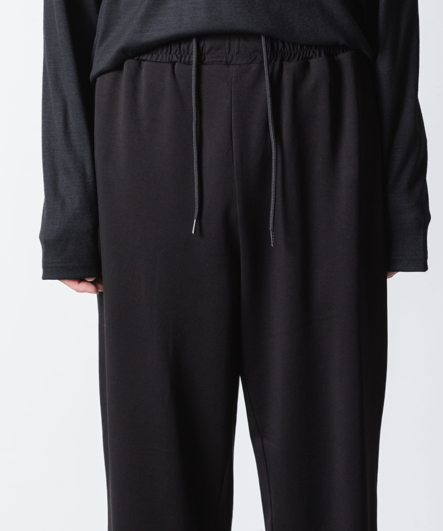 ATTACHMENT アタッチメントのCOTTON DOUBLE FACE LOUNGE TROUSERS - BLACKの公式通販サイトsession福岡セレクトショップ