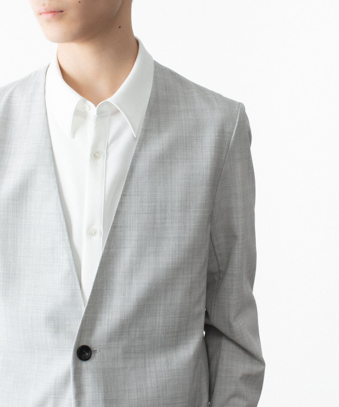 ATTACHMENT アタッチメントのWO/TA STRETCH TRO COLLARLESS JKT - X.GRAYの公式通販サイトsession福岡セレクトショップ