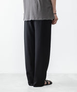画像をギャラリービューアに読み込む, ATTACHMENT アタッチメントの2/90 WO TWIST TWILL EASY TROUSERS - BLACKの公式通販サイトsession福岡セレクトショップ
