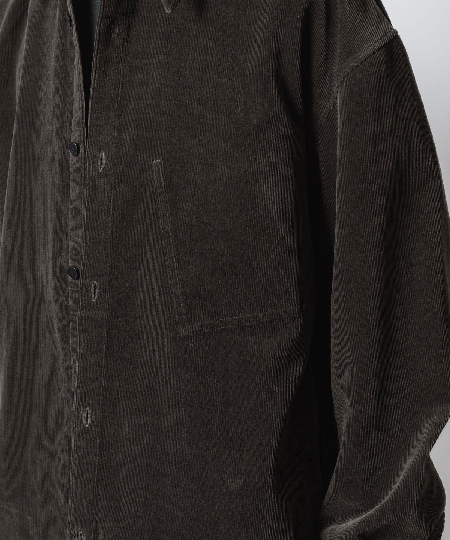 VEIN ヴェインのFINX CO CORDUROY L/S SHIRT - D.GRAYの公式通販サイトsession福岡セレクトショップ