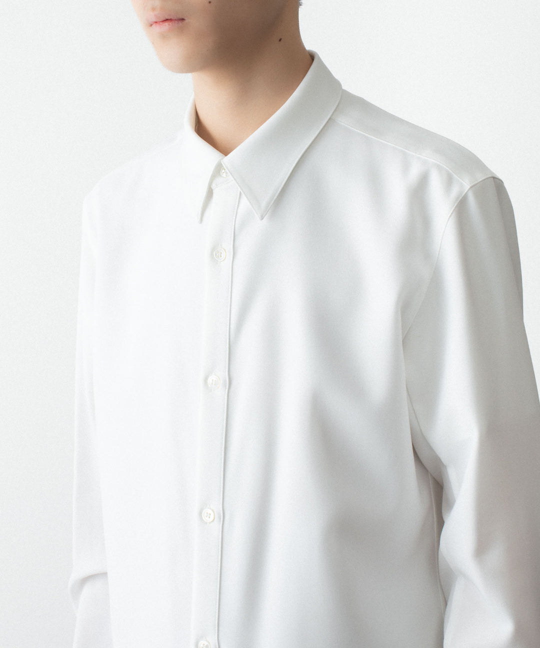 ATTACHMENT アタッチメントのPE COMPACT TWILL REGULAR COLLAR DRESS SHIRT - WHITEの公式通販サイトsession福岡セレクトショップ