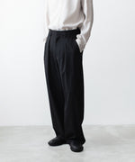画像をギャラリービューアに読み込む, ATTACHMENT アタッチメントのWO/TA STRETCH TRO 1TUCK WIDE TROUSERS - BLACKの公式通販サイトsession福岡セレクトショップ

