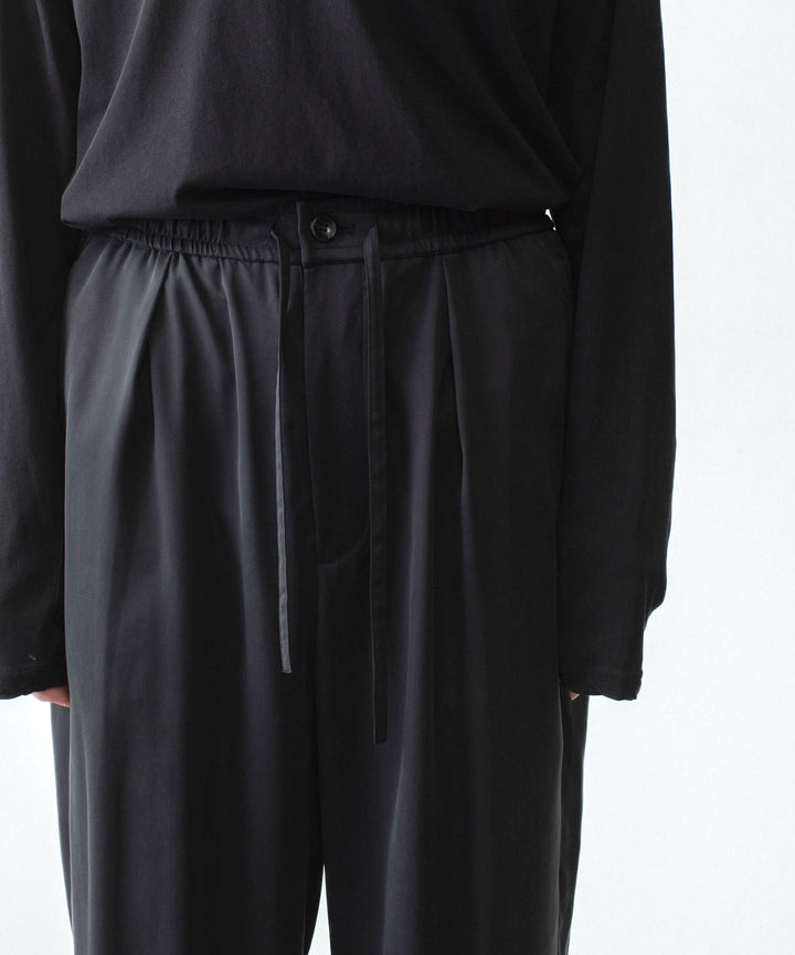 ATTACHMENT アタッチメントのCU/PE FIBRIL SATIN EASY TROUSERS - BLACKの公式通販サイトsession福岡セレクトショップ