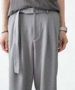 画像をギャラリービューアに読み込む, ATTACHMENT アタッチメントのPE STRETCH DOUBLE CLOTH BELTED WIDE TAPERED TROUSERS - L.GRAYの公式通販サイトsession福岡セレクトショップ

