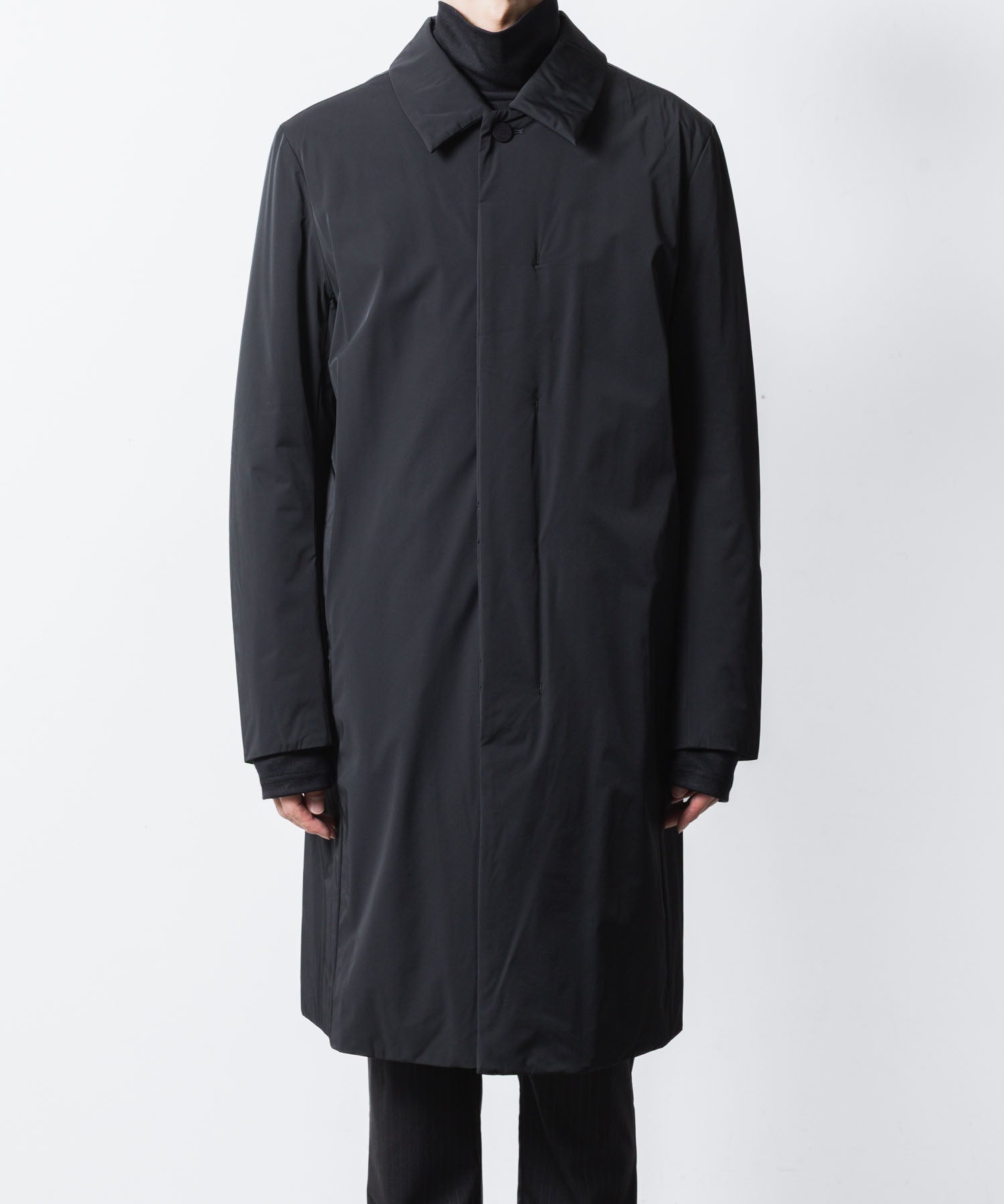 ATTACHMENT アタッチメントのNY 2LAYER STRETCH PADDING BALMACAAN COAT - BLACKの公式通販サイトsession福岡セレクトショップ