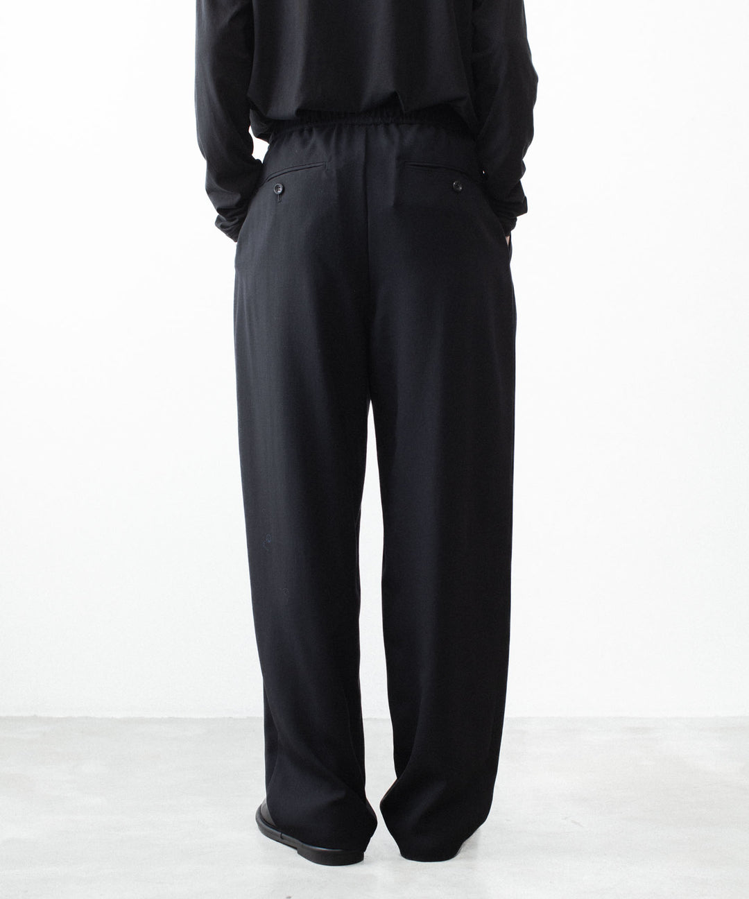ATTACHMENT アタッチメントの2/90 WO TWIST TWILL EASY TROUSERS - BLACKの公式通販サイトsession福岡セレクトショップ
