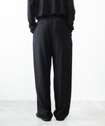 画像をギャラリービューアに読み込む, ATTACHMENT アタッチメントの2/90 WO TWIST TWILL EASY TROUSERS - BLACKの公式通販サイトsession福岡セレクトショップ
