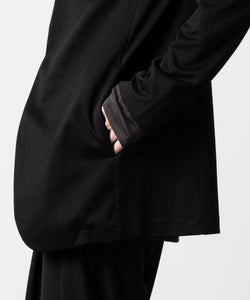 ATTACHMENT アタッチメントのCOTTON DOUBLE FACE COLLARLESS CARDIGAN - BLACK 公式通販サイトsession福岡セレクトショップ