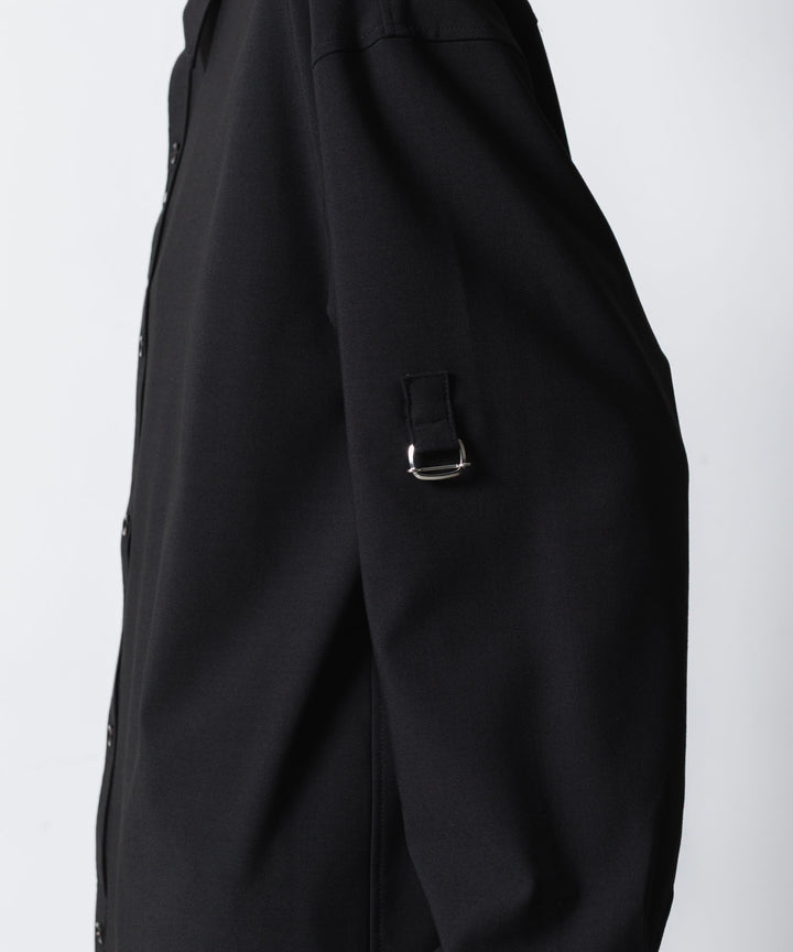 ATTACHMENT アタッチメントのPE/RY STRETCH TROPICAL STRAP SLEEVE L/S SHIRT - BLACKの公式通販サイトsession福岡セレクトショップ
