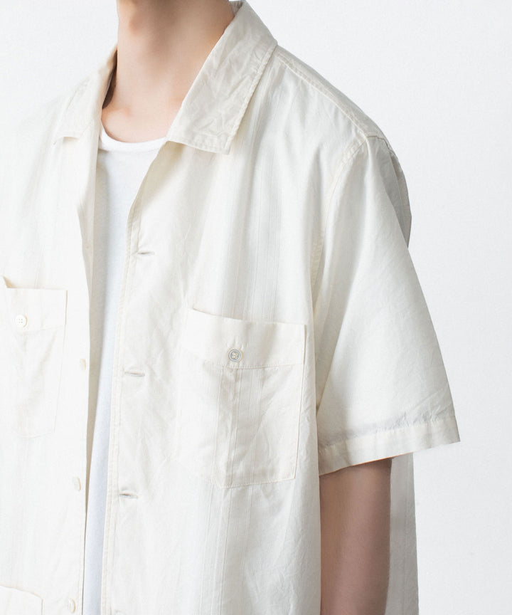 ATTACHMENT アタッチメントのCO/TEN JACQUARD LAWN GUAYABERA SHIRT - S.OFF WHITEの公式通販サイトsession福岡セレクトショップ