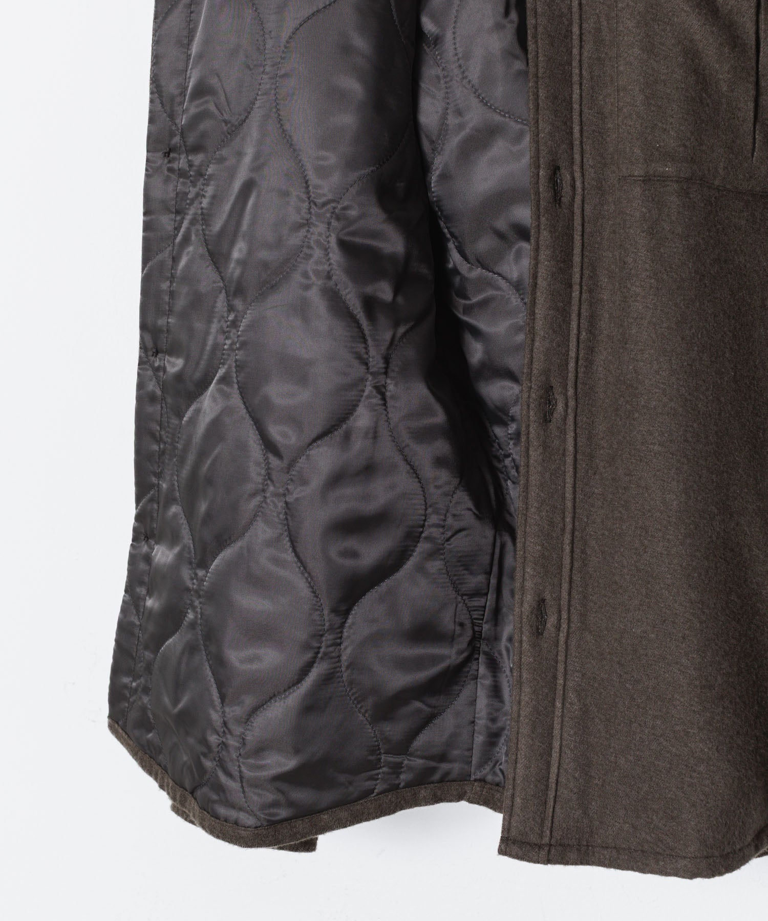 ATTACHMENT アタッチメントのRY/CO/SI FLANNEL PADDING L/S SHIRT - D.GRAYの公式通販サイトsession福岡セレクトショップ