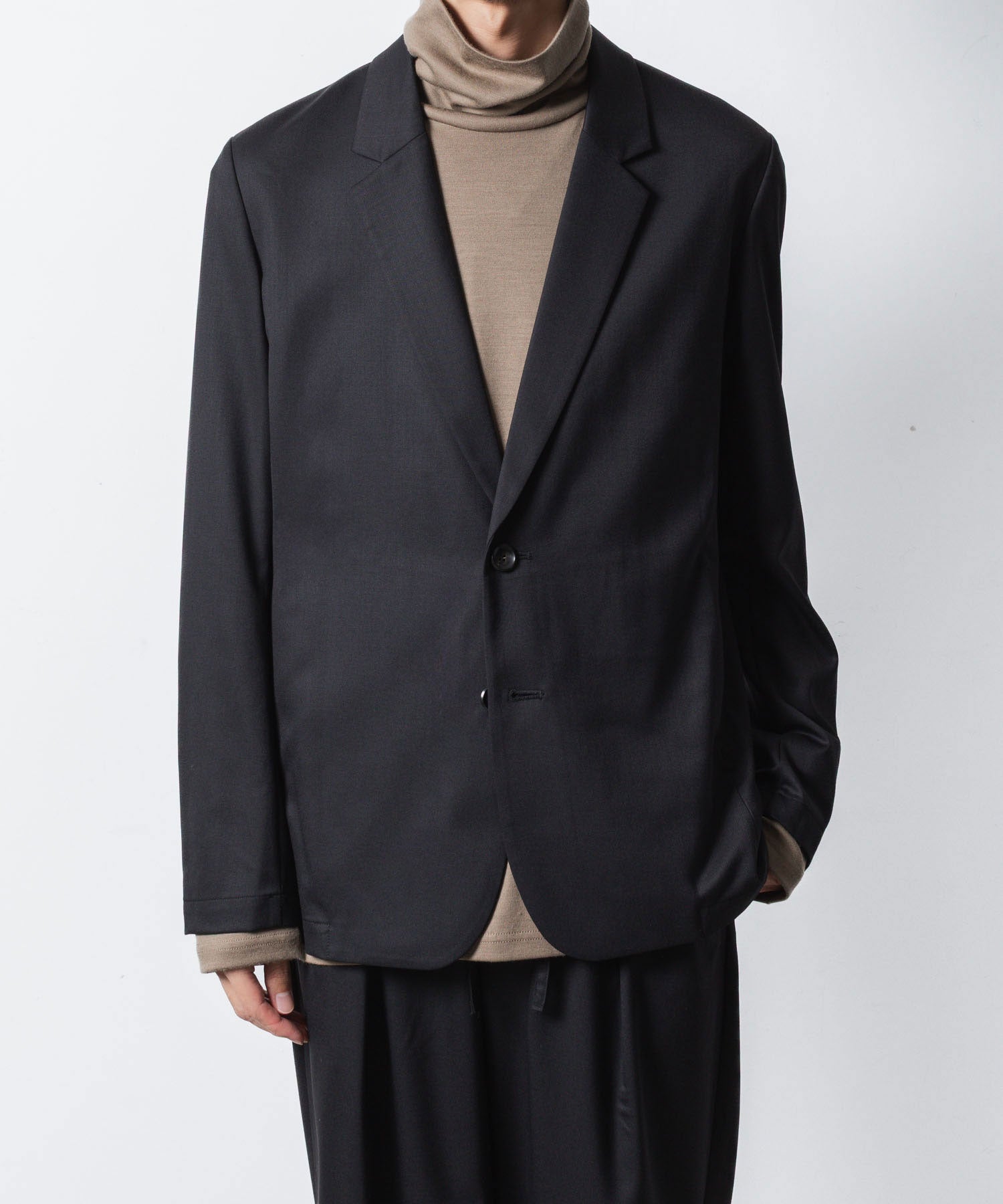 ATTACHMENT アタッチメントのT/W/SI STRETCH GABARDINE 2B JKT - BLACKの公式通販サイトsession福岡セレクトショップ